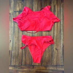 Vibrant Red Bikini Set